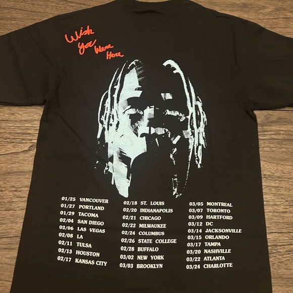Travis Scott Black Astroworld Tour “Wish You Were Here T-Shirt Size Medium - Picture 6 of 9